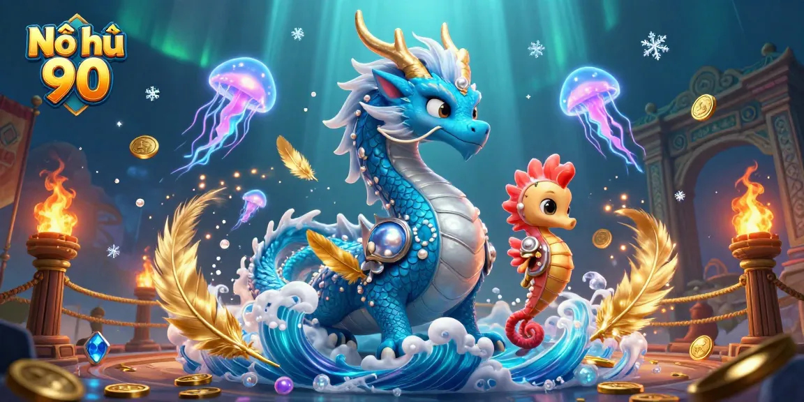 Nổ hũ 90 showcases thrilling underwater gameplay with vibrant sea creatures and exciting game elements.