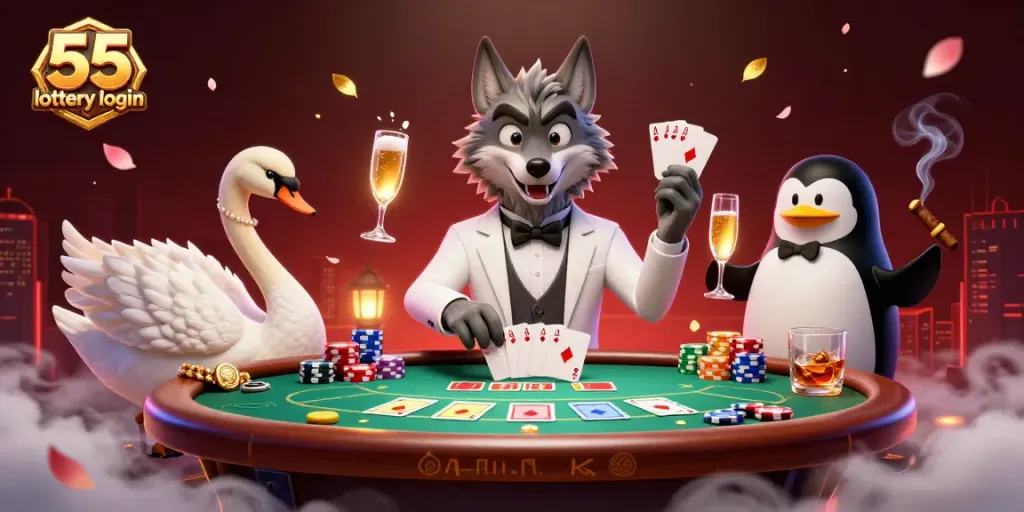 Engage with 55 lottery login for an exciting online gaming experience featuring vibrant characters.