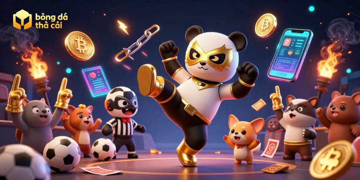 Engage with kèo bóng đá nhà cái through dynamic sports betting scene featuring animated panda
