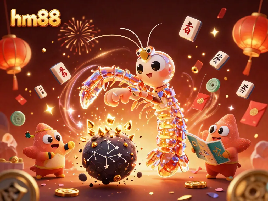 Experience the thrill of winning with hm88 as a galactic samurai shrimp breaks an asteroid bursting with golden coins.