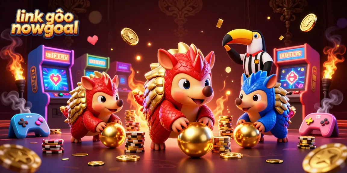 Bet on the latest action at link vào nowgoal with dynamic pangolin characters in a gambling scene.