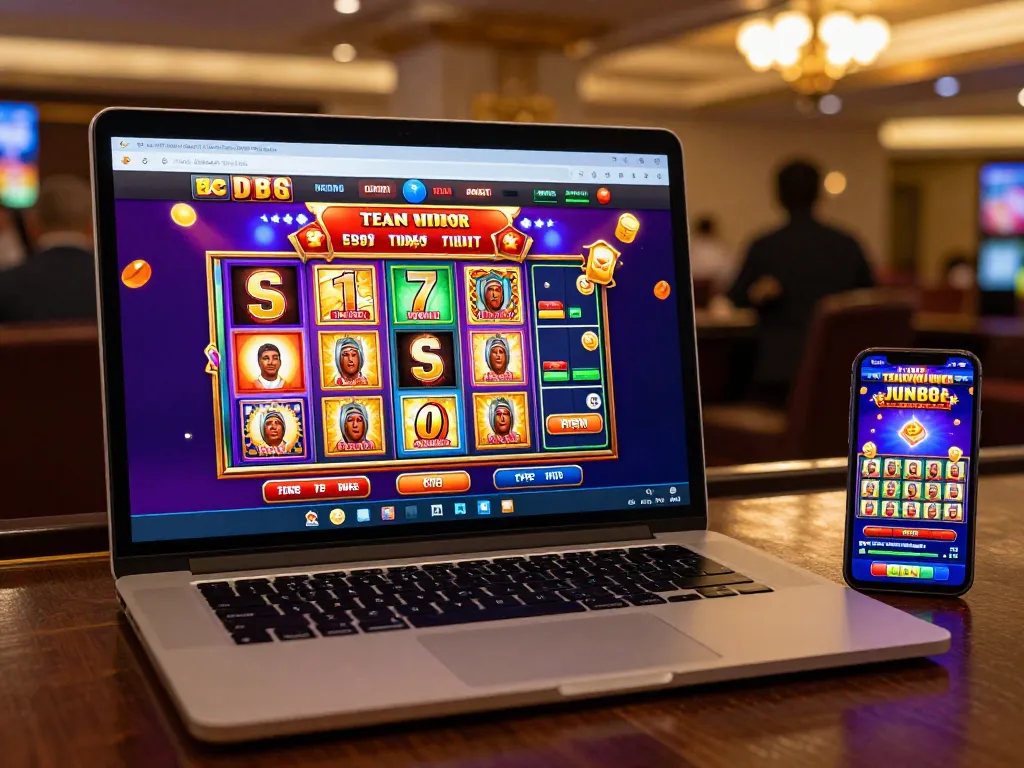 Players enjoying engaging slot games at jun88 online casino on multiple devices