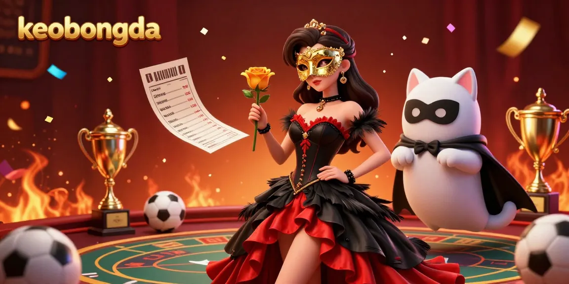 Place your bets at keobongda with vibrant sports betting characters and elements.