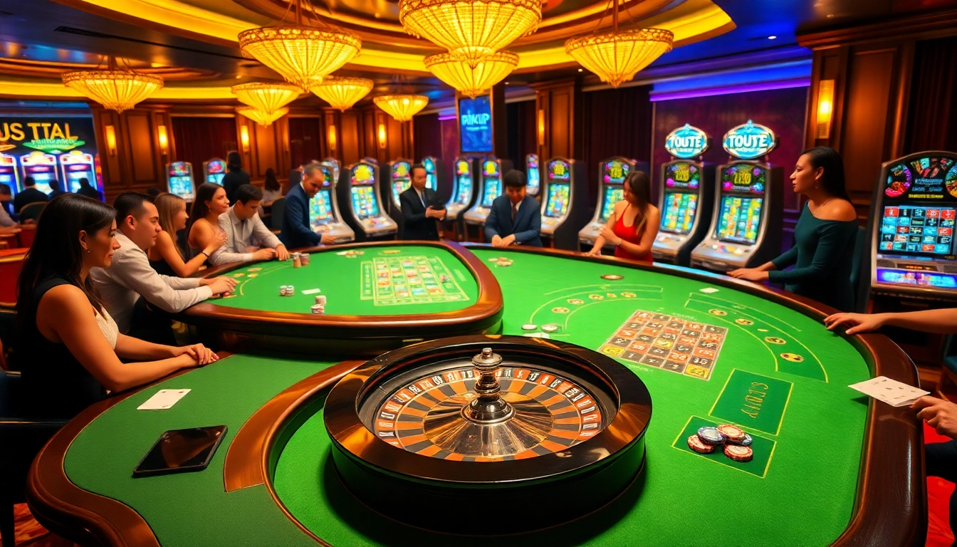 Experience the thrill of online gambling at rikvip.gb.net with vibrant casino tables and players.