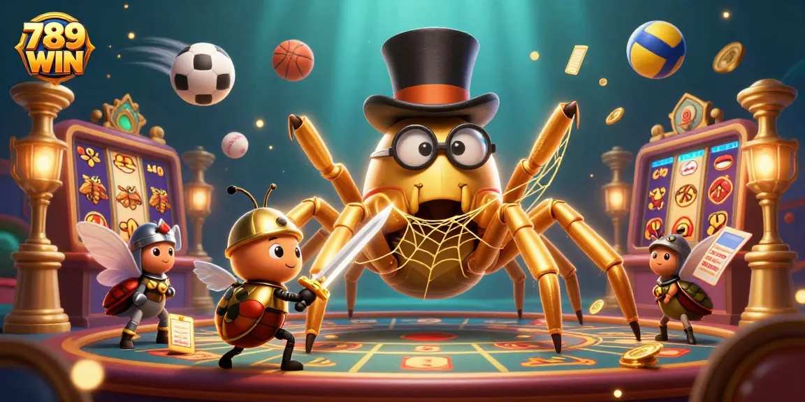 Experience thrilling gameplay with 789 WIN, featuring vibrant games and enchanting characters in a grand casino.