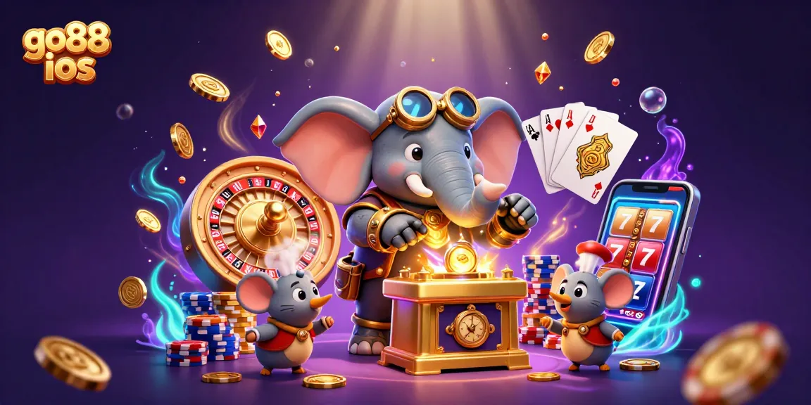 Win big with go88 ios at the vibrant steampunk casino, featuring dynamic characters and golden rewards!