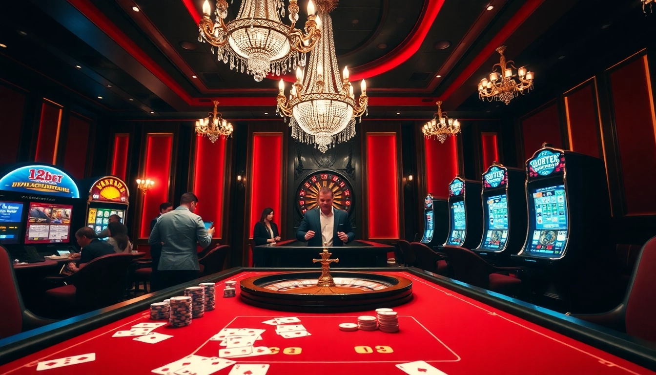 Experience the excitement at 12bet with vibrant casino tables and engaging gameplay action.