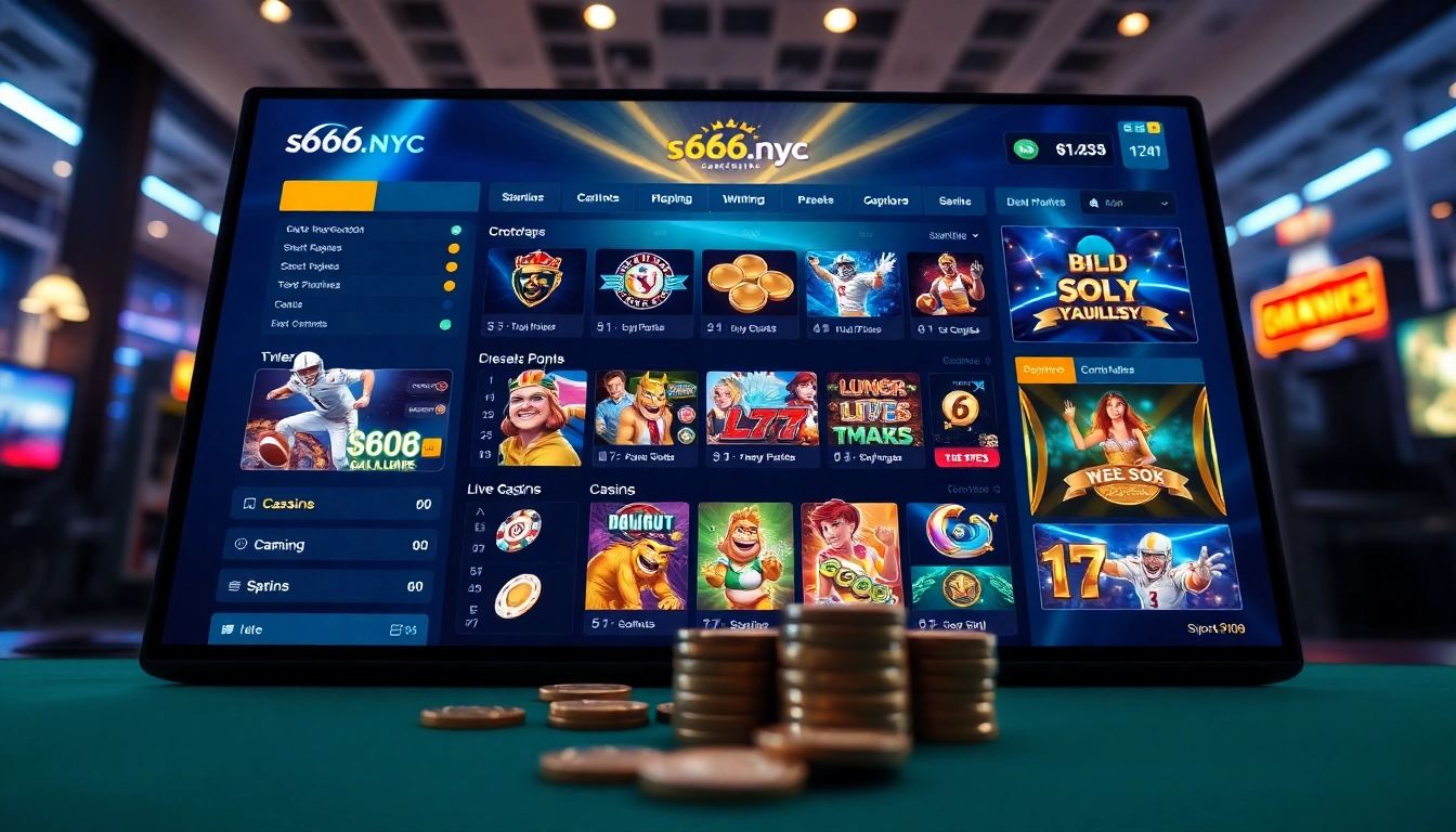 S666.nyc offers a user-friendly online gambling interface with various gaming options, showcasing excitement and trust.